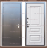 Входная дверь Версаль Антик серебро / Дуб беловежский (белый) 90 мм