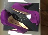 Туфли новые prada италия 39 размер замша сиреневые фиолетовые платформ
