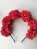 Ободок на волосы в стиле dolce&gabbana красный цветы розы украшение би