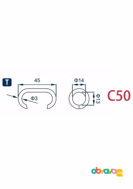 Скоба (Клипса, Кольца) для габионов CR30/45 (CL50, 11G40)