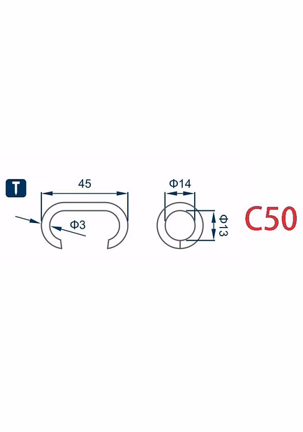 Скоба (Клипса, Кольца) для габионов CR30/45 (CL50, 11G40)