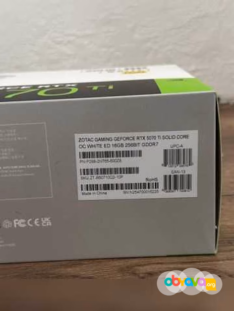 Продам: Zotac gaming 5070 ti Solid OC White edition 16 gb