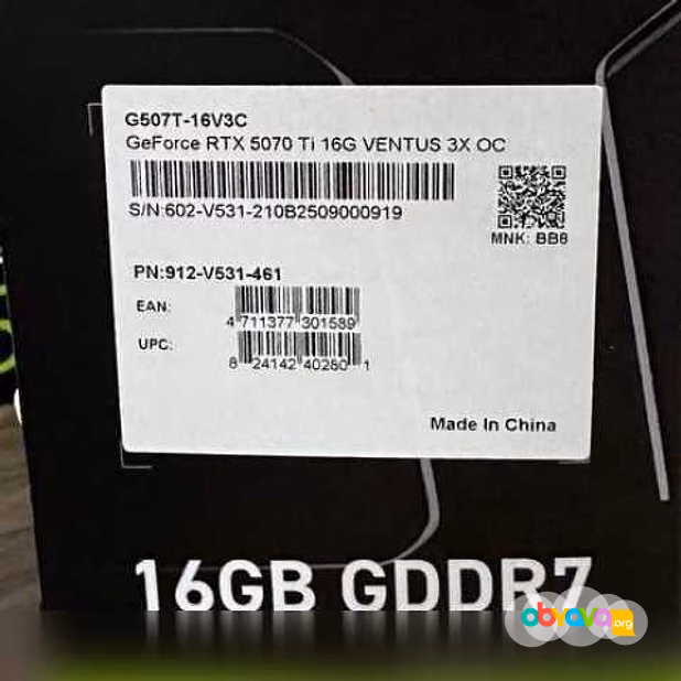 Продам: VENTUS 3X GEFORCE RTX 5070 TI 16G OC
