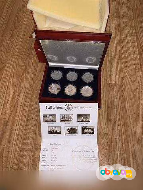Продам: набор монет серебро "Парусники "
