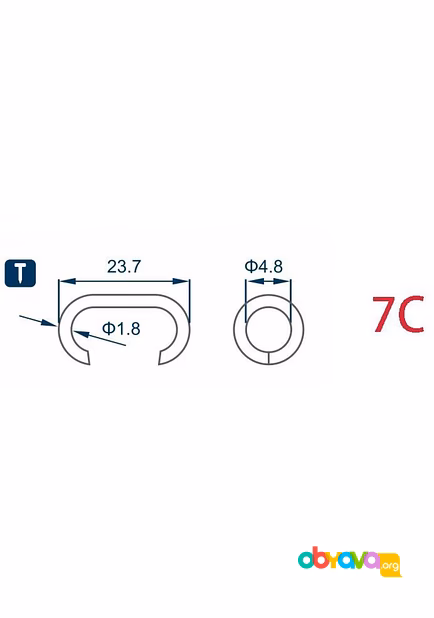 Скоба обжимная 15G100 (CL24, HR 23, AC 73, SC-6)