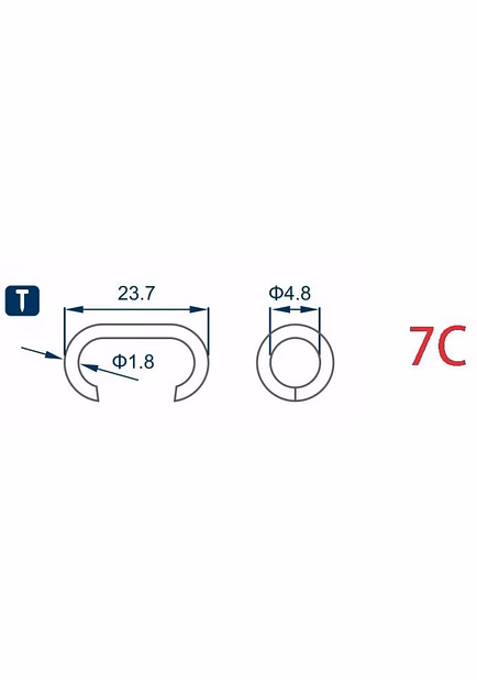Скоба обжимная 15G100 (CL24, HR 23, AC 73, SC-6)