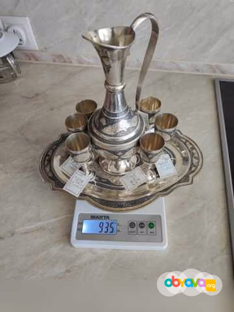Продам: кувшин рюмка поднос Кубачи серебро