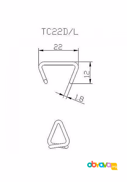 Скоба обжимная SR15 (HR22, CL22)