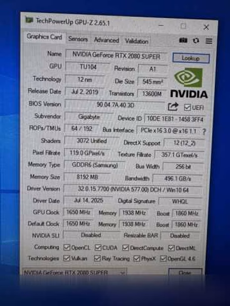 Продам: RTX 2080 Super 8Gb Aorus
