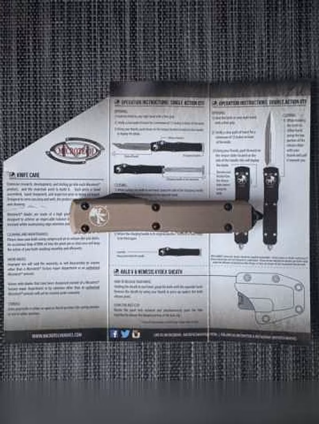 Продам: НОЖ MICROTECH ULTRATECH 121-1TA M390