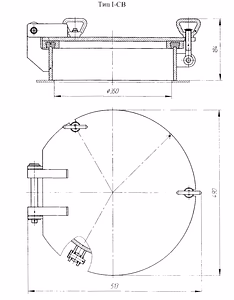 Крышка ДУØ 350 круглая черт. 2897-262-1