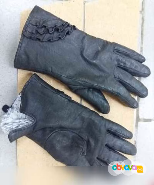 Продам: женские перчатки кожаные тёплые