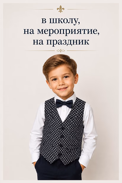 Жилетка для мальчика классическая 
