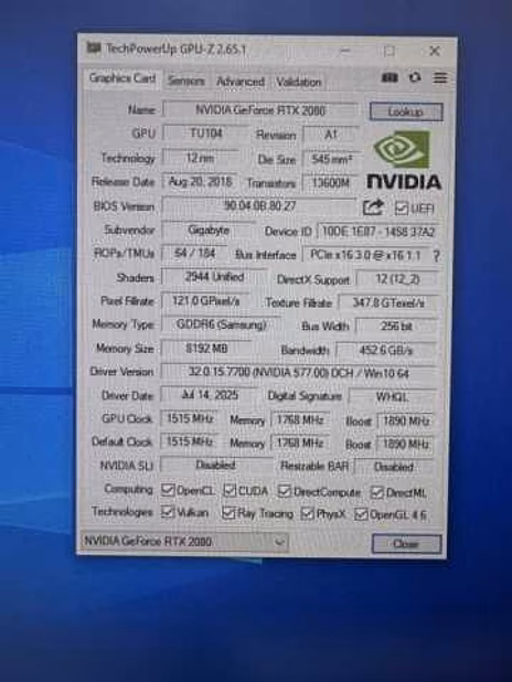 Продам: видеокарту RTX 2080 8Gb Aorus