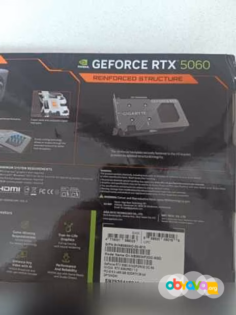 Продам: новая видеокарта Gigabyte rtx 5060 Windforce OC 8G