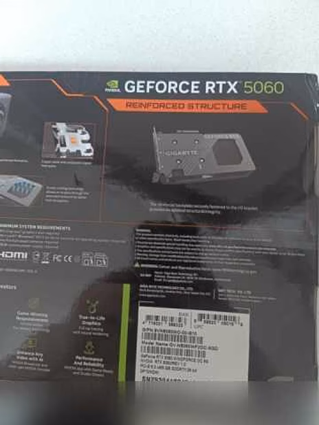 Продам: новая видеокарта Gigabyte rtx 5060 Windforce OC 8G