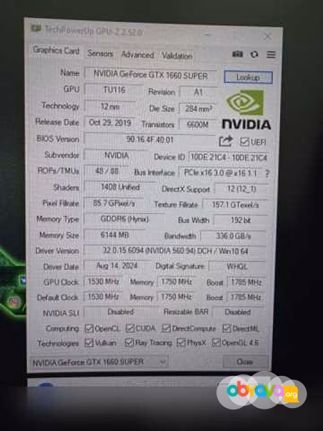 Продам: GTX 1660 super 6Gb