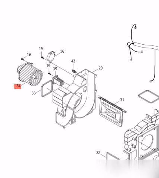 Продам: мотор отопителя печки Hyundai HL757-7