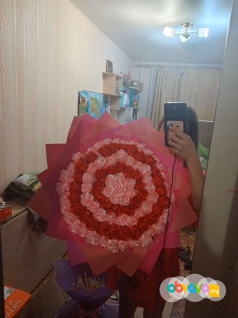 Букеты из атласных лент на заказ