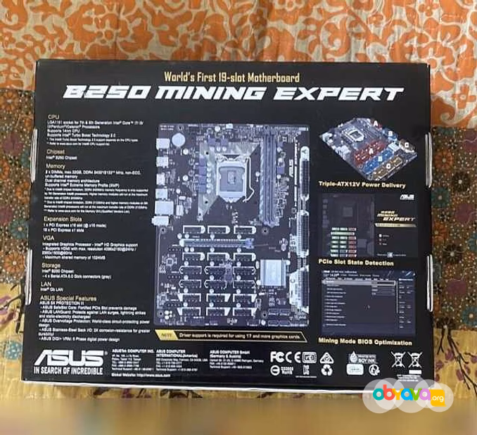Продам: ASUS B250 Mining Expert LGA 1151 Socket в Ельце