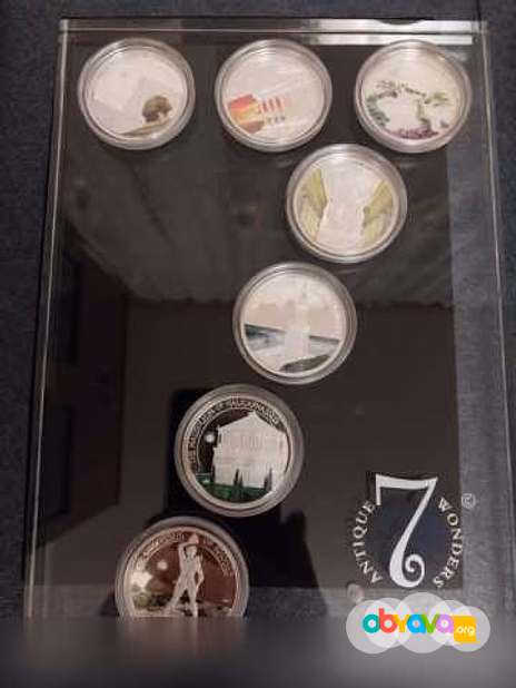 Продам: набор монет серебро "7 чудес света"