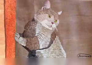 Продам: рисунок Котик на полу в Томске