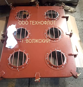 Крышка светового люка барашковыми задрайками 900х1200