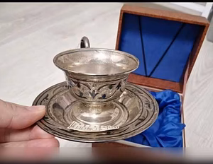 Продам: кофейная (чайная) пара серебро. Кубачи