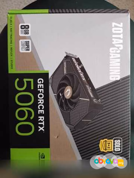 Продам: видеокарта ZOTAC GAMING GeForce RTX 5060 SOLO, 8GB GDDR7 (RTX 5060)