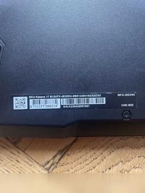 Продам: ноутбук MSI Katana 17 B12VFK-463XRU